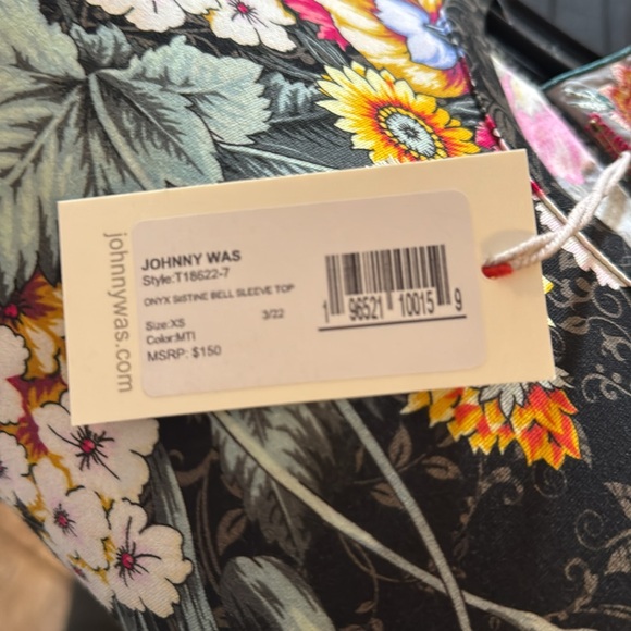 JOHNNY WAS Sustine Bell Sleeve size XS. JW runs very large size down S ➡️ XS - Picture 7 of 7